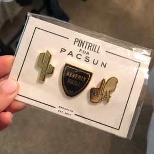 Pacsun Pintrill set of 3 pin collab